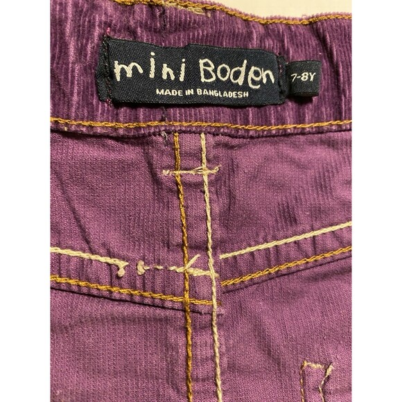 Mini Boden Girls Corduroy Skirt Heart Pockets Purple Size 7-8 School Holiday - Picture 5 of 8